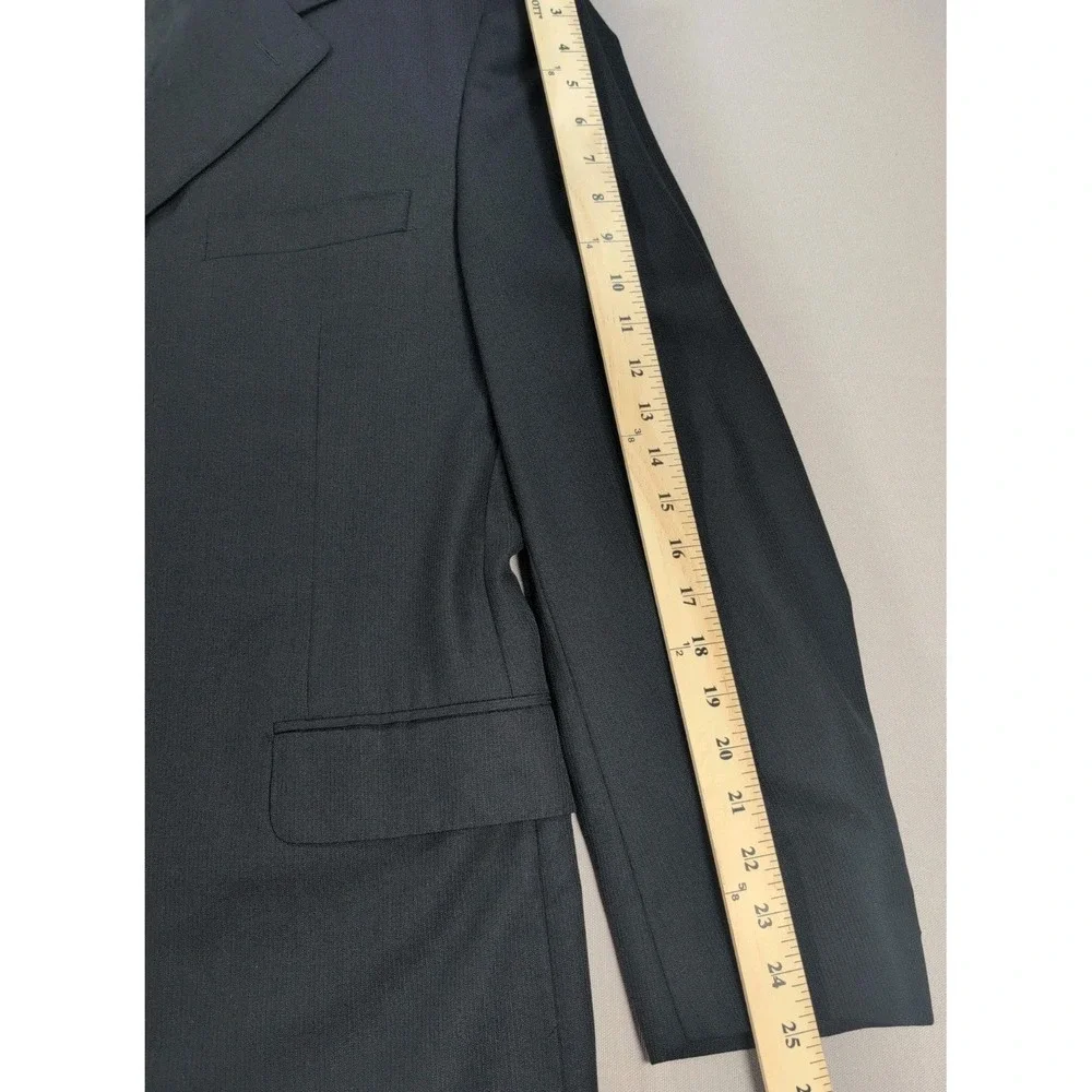 Canali Exclusive Collection Suit Mens 42R Black Super 150s Wool Italy Luxury 2pc
